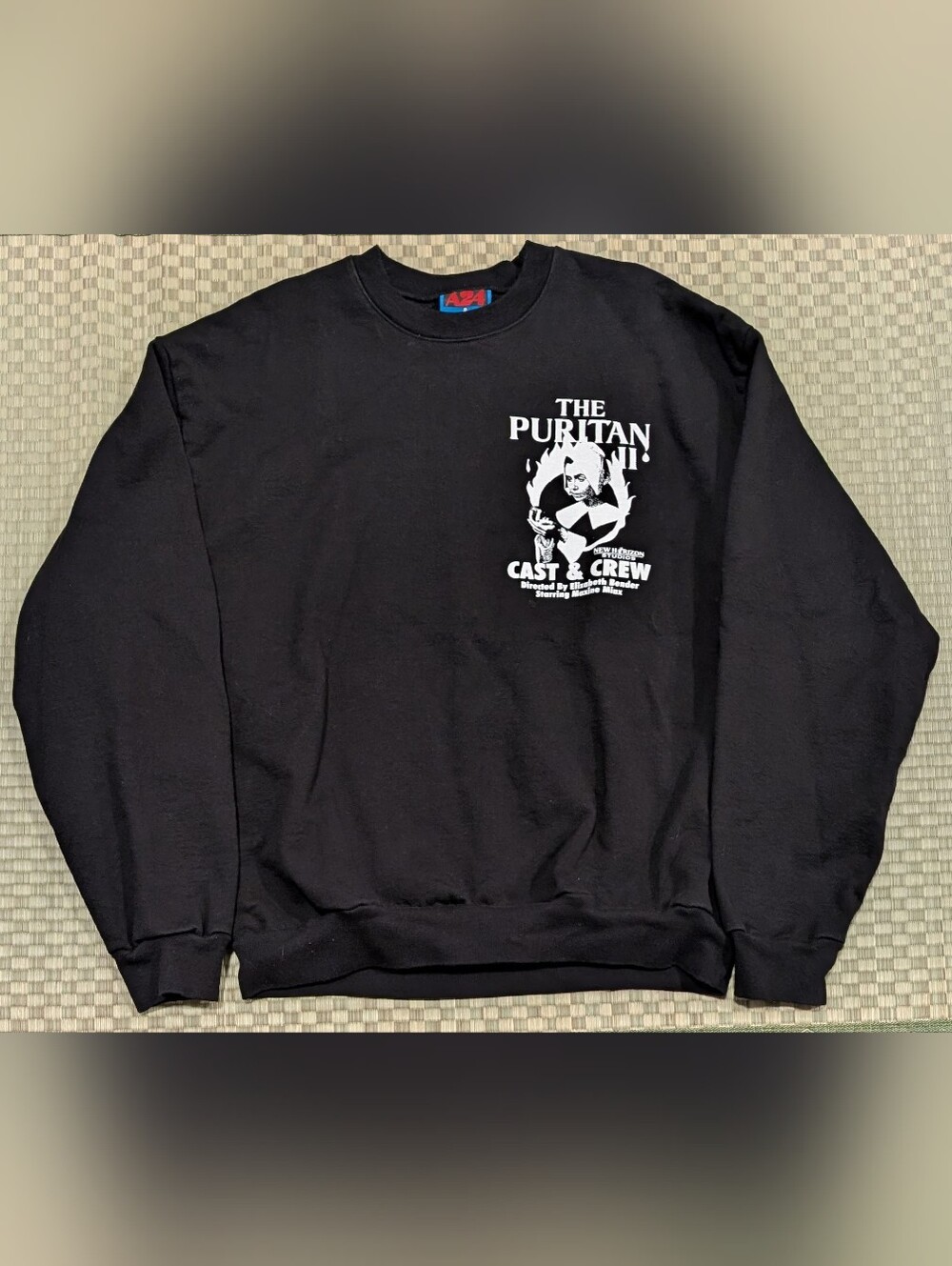 RARE A24 x Haunted Wagon x Online Ceramics Maxxxine Puritan Sweatshirt Size XL